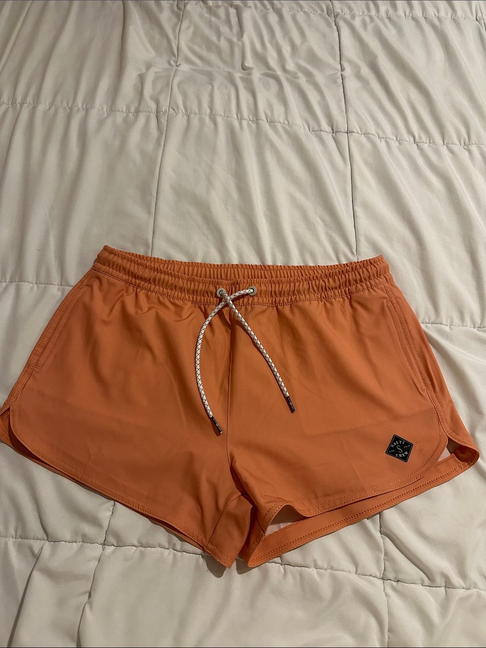 Salty Crew Women's Coral-Orange Athletic Shorts
